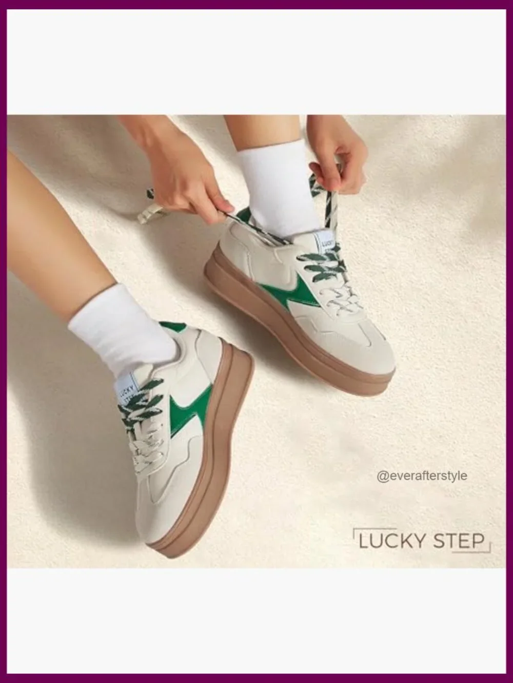 Platform Retro Sneakers Chunky Thick Sole Faux Leather Suede Lace Up